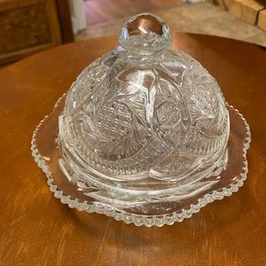 Starburst Covered Butter Dish Round